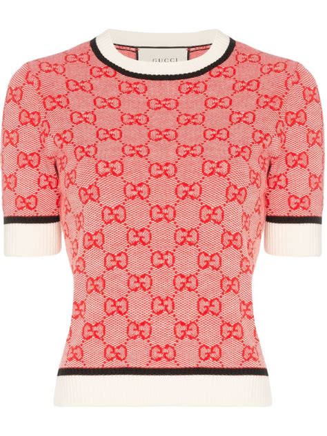 gucci short sleeve knit top|farfetch Gucci knitwear.